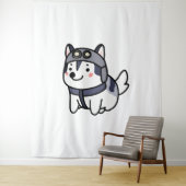 Husky Pilot Hondenliefhebber Malamute Wandkleed (In situ)