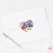 Husky Pirate Hart Sticker (Envelop)