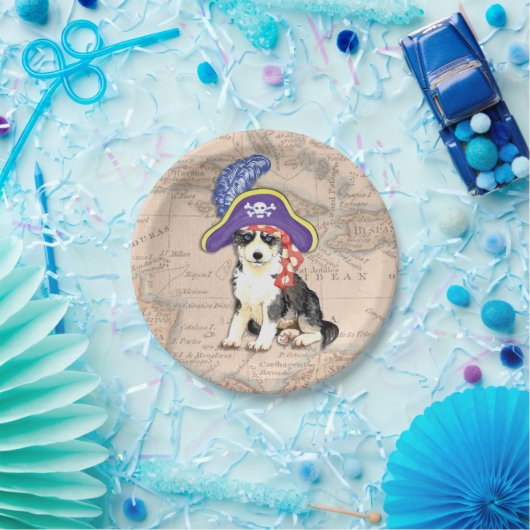 Husky Pirate Papieren Bordje (Feest)