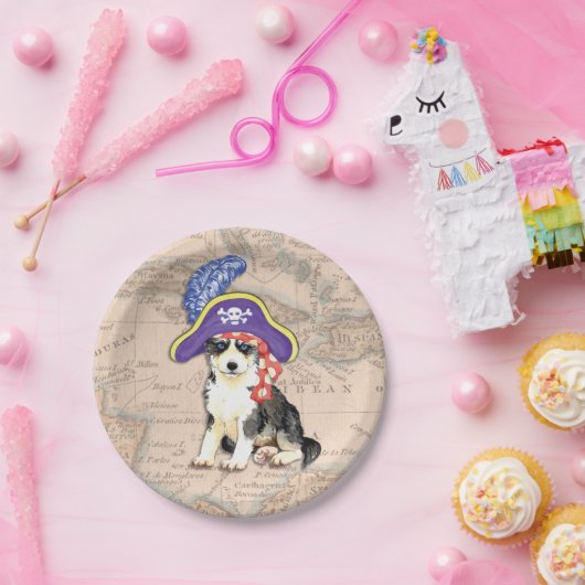 Husky Pirate Papieren Bordje (Feest)