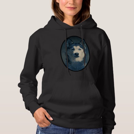 Husky Portrait Hoodie (Voorkant)