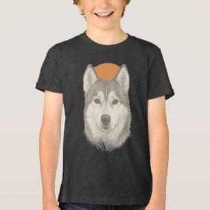 Husky Portret Grafische T-Shirt