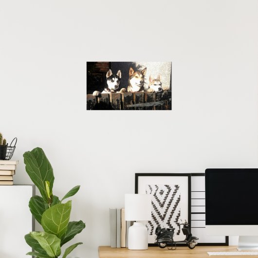 Husky Print.. Peking! Poster (Thuiskantoor)