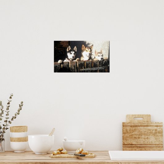 Husky Print.. Peking! Poster (Keuken)