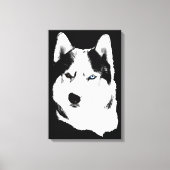 Husky Print Stretched Husky Malamute Dog Canvas (Voorkant)