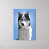 Husky Print Stretched Husky Malamute Dog Canvas (Voorkant)