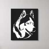 Husky Print Stretched Siberian Husky Dog Canvas (Voorkant)