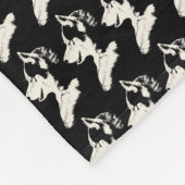 Husky Pup Blanket Siberian Husky Fleece Blanket Deken (Hoek)