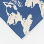 Husky Pup Blanket Siberian Husky Sled Dog Blankets Fleece Deken (Hoek)
