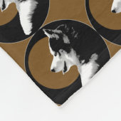 Husky Pup Blanket Siberian Husky Sled Dog Blankets Fleece Deken (Hoek)
