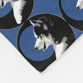 Husky Pup Blanket Siberian Husky Sled Dog Blankets Fleece Deken (Hoek)