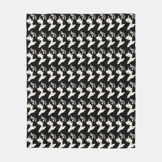 Husky Pup Blanket Siberian Husky Sled Dog Blankets Fleece Deken (Voorkant)