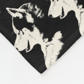 Husky Pup Blanket Siberian Husky Sled Dog Blankets Fleece Deken (Hoek)