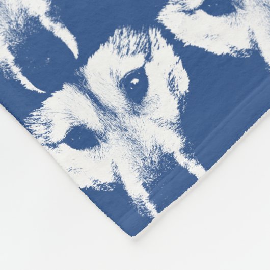 Husky Pup Blanket Siberian Husky Wolf Dog Blankets Fleece Deken (Hoek)