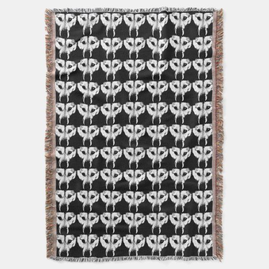 Husky Pup Blanket Siberian Wolf Pup Throw Blanket Deken (Voorkant Verticaal)