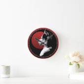 Husky Pup Clock geeft decor Sled Dog Wall Clock Ronde Klok (Huis)