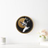 Husky Pup Clock geeft decor Sled Dog Wall Clock Ronde Klok (Huis)