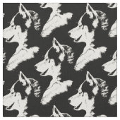 Husky Pup Fabric Siberian Husky Fabric Dog Pattern Stof (Close Up)