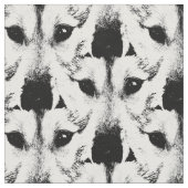 Husky Pup Fabric Siberian Husky Fabric Dog Pattern Stof (Close Up)