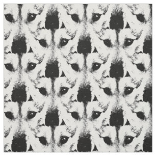 Husky Pup Fabric Siberian Husky Fabric Dog Pattern Stof