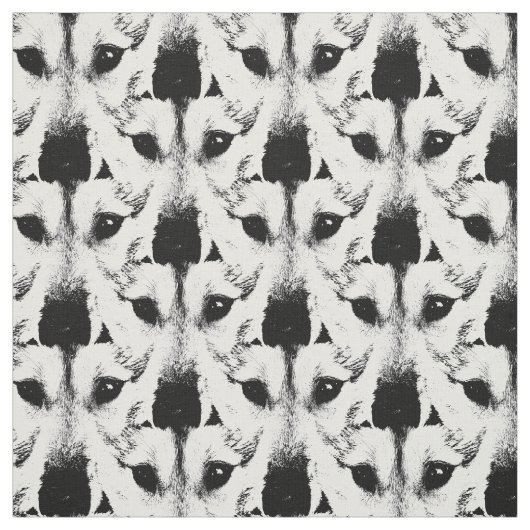 Husky Pup Fabric Siberian Husky Fabric Dog Pattern Stof (Swatch)