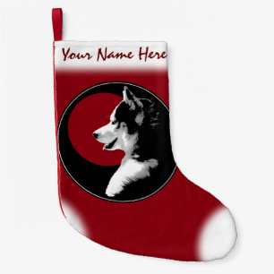 Husky Pup-kerststaart Aangepast Husky Stocking Kleine Kerstsok