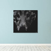 Husky Pup Print Husky Wolf Dog Canvas (Insitu (Houten vloer))