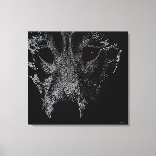 Husky Pup Print Husky Wolf Dog Canvas (Voorkant)