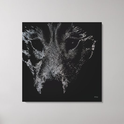 Husky Pup Print Husky Wolf Honden Canvas Print (Voorkant)