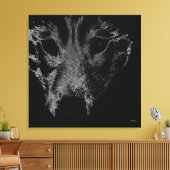 Husky Pup Print Husky Wolf Honden Canvas Print (Insitu (Woonkamer))