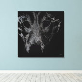 Husky Pup Print Husky Wolf Honden Canvas Print (Insitu (Houten vloer))