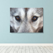 Husky Pup Print Husky Wolf Pup Canvas (Insitu (Houten vloer))