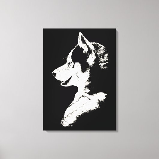 Husky Pup Print Siberian Husky Dog Canvas (Voorkant)