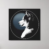 Husky Pup Print Siberian Husky Dog Canvas (Voorkant)