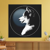 Husky Pup Print Siberian Husky Dog Canvas (Insitu (Woonkamer))