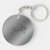 Husky Pup Sleutelhanger Husky Malamute Sleutelhang (Achterkant)