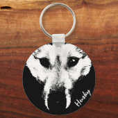 Husky Pup Sleutelhanger Husky Wolf Dog Aangepaste (Voorkant)