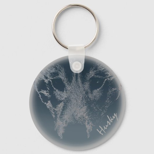 Husky Pup Sleutelhanger Husky Wolf Dog Aangepaste (Voorkant)