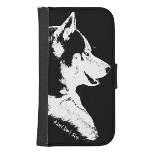 Husky Pup Smartphone Wallet Husky Wolf Mobile Hoes Galaxy S4 Portefeuille Hoesje