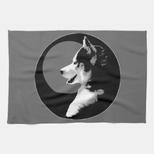 Husky Pup Towel Husky Malamute Tea Towel Theedoek