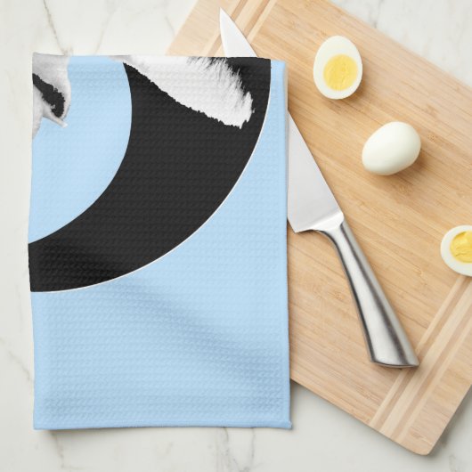 Husky Pup Towel Husky Malamute Tea Towel Theedoek (Quarter Fold)