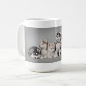 Husky puppies koffiemok (Voorkant links)