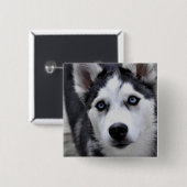 Husky Puppy Button (Voorkant /achterkant)