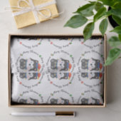 Husky Puppy Dog Cute Elf Festive Merry Kerstry Tissuepapier (Geschenk)