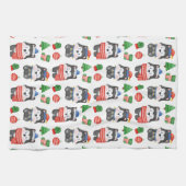 Husky Puppy Dog Santa Festive Holiday Theedoek (Horizontaal)