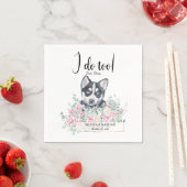 Husky Puppy Dog Wedding Cocktail Napkins Servet (Insitu)
