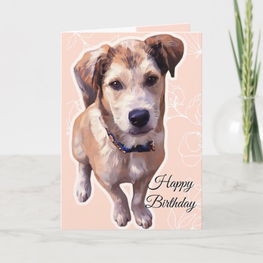 Husky Puppy Folded Greeting Card Kaart (Voorkant)