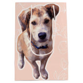 Husky Puppy Gift Bag Medium Cadeauzakje (Achterkant)