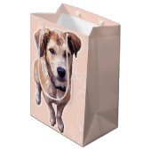 Husky Puppy Gift Bag Medium Cadeauzakje (Achterkant Gekanteld)