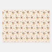 Husky Puppy Hond Inpakpapier Set van 3 Vel (Voorkant 3)